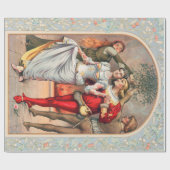 Prang's kerstkaart (ca. 1886) inpakpapier (Vlak)