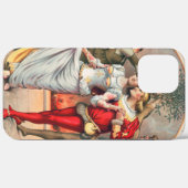 Prang's Kerstkaart (ca. 1886) iPhone Hoesje (Achterkant (horizontaal))
