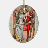 Prang's kerstkaart (ca. 1886)  keramisch ornament (Rechts)