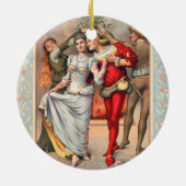 Prang's kerstkaart (ca. 1886)  keramisch ornament (Achterkant)