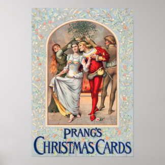 Prang's Kerstkaart (ca. 1886) Prints Poster