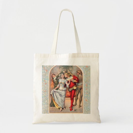 Prang's Kerstkaart (ca. 1886) Totetas. Tote Bag (Voorkant)