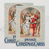 Prang's kerstkaart (ca. 1886) Uitnodiging. Kaart (Voorkant / Achterkant)