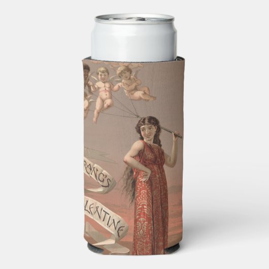 Prang's Valentijn Kaarten AD, Vrouw & Cherubs Seltzer Blikjeskoeler (Seltzer Achterkant)