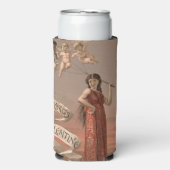 Prang's Valentijn Kaarten AD, Vrouw & Cherubs Seltzer Blikjeskoeler (Seltzer Voorkant)