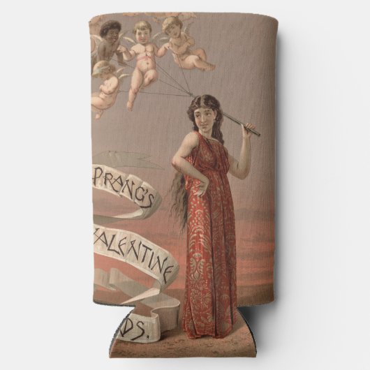Prang's Valentijn Kaarten AD, Vrouw & Cherubs Seltzer Blikjeskoeler (Achterkant)