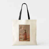 Prang's Valentijn Kaarten AD, Vrouw & Cherubs Tote Bag (Achterkant)
