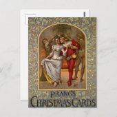 Prang's Vintage Christmas Mistletoe Kiss Briefkaart (Voorkant / Achterkant)