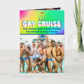 Prank Gay Cruise Verjaardag, Fun Custom Friends Fo Kaart (Voorkant)