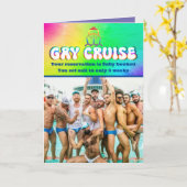 Prank Gay Cruise Verjaardag Kaart, Aangepaste Pet  Kaart (Gele Bloem)