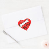 Prank I (bot) mijn hond hart stickers (Envelop)