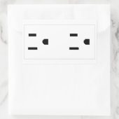 Prank Joke Realistische Fake Plug Socket Rechthoekige Sticker (Tas)