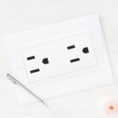 Prank Joke Realistische Fake Plug Socket Rechthoekige Sticker (Envelop)