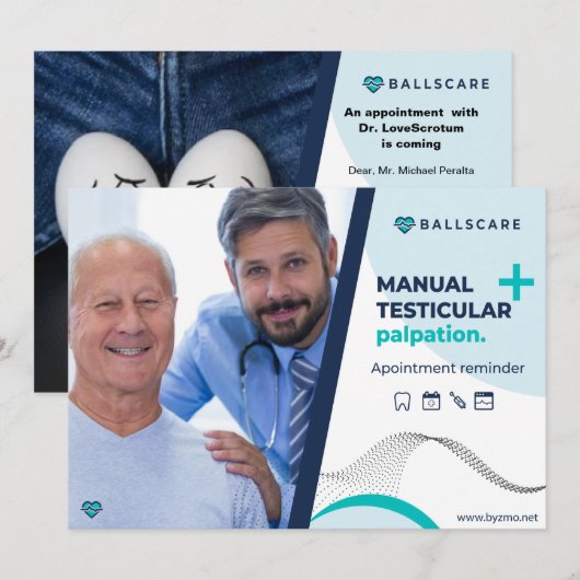 Prank kaart om vriend in verlegenheid te brengen,  (Voorkant / Achterkant)