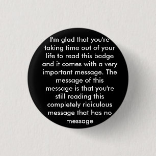 Prank 'message' badge ronde button 3,2 cm