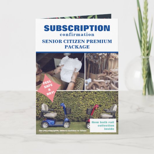 Prank Senior Pakket Kerstmis, Aangepaste Familie F Kaart (Voorkant)