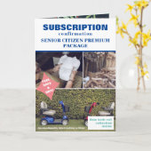 Prank Senior Pakket Kerstmis, Aangepaste Familie F Kaart (Gele Bloem)