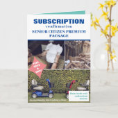 Prank Senior Pakket Kerstmis, Custom Hond Foto Kaart (Gele Bloem)