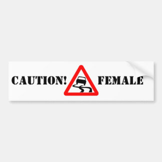 Prank, VOORZICHTIG! VROUW sticker