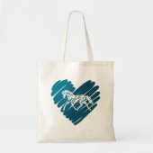 Pranking Pony Blue Heart Scribble Design Tote Bag (Voorkant)