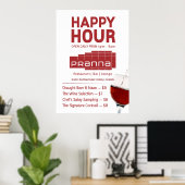 Pranna Happy Hour Poster Lighter Red (Thuiskantoor)
