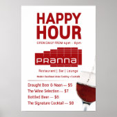 Pranna Happy Hour Poster Lighter Red jul-23 (Voorkant)