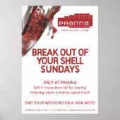 Pranna Sundays Lighter Red Poster (Voorkant)