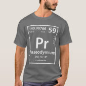 Praseodymium Element (wit) T-Shirt (Voorkant)