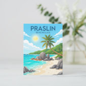 Praslin-eiland, Anse Volbert, Praslin Briefkaart (Staand voorkant)