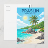 Praslin-eiland, Anse Volbert, Praslin Briefkaart (Voorkant / Achterkant)