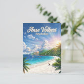 Praslin-eiland, Anse Volbert, Praslin Seychellen Briefkaart (Staand voorkant)