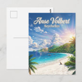 Praslin-eiland, Anse Volbert, Praslin Seychellen Briefkaart (Voorkant / Achterkant)
