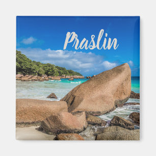 Praslin Seychellen Anse Lazio Beach gift Magneet