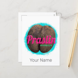 Praslin Seychellen Indische Oceaan souvenir Feestdagenkaart