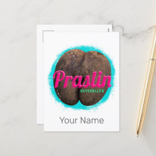Praslin Seychellen Indische Oceaan souvenir Feestdagenkaart