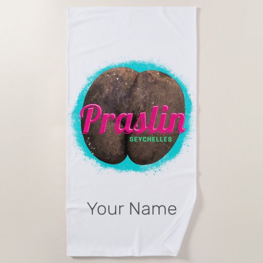Praslin Seychellen Indische Oceaan  souvenir Strandlaken (Voorkant)