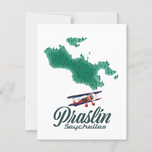 Praslin Seychellen kaart