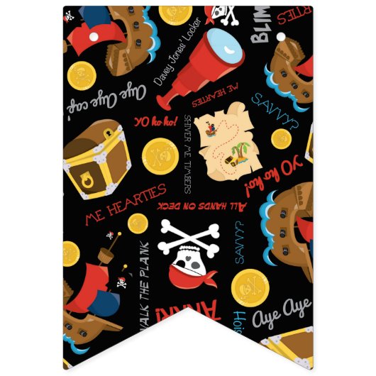 Prate Treasure Party Bunting Vlaggen Vlaggetjes (Tweede vlag)