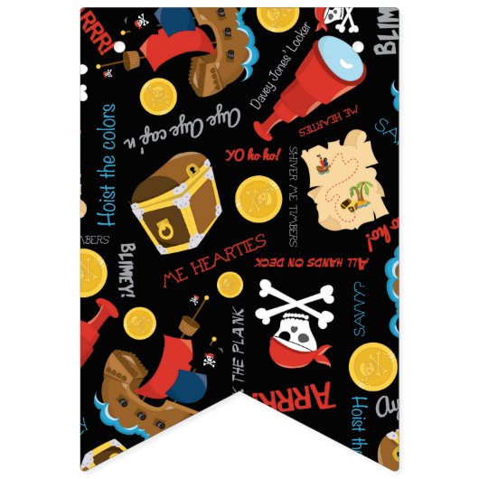 Prate Treasure Party Bunting Vlaggen Vlaggetjes (Derde vlag)