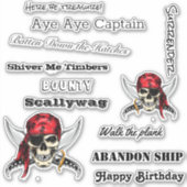 praten als een Pirate Legend Sticker (Voorkant)