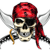 praten als een Pirate Legend Sticker