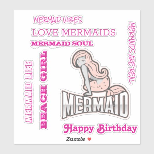 praten als een Zeemeermin Sticker (Vel)