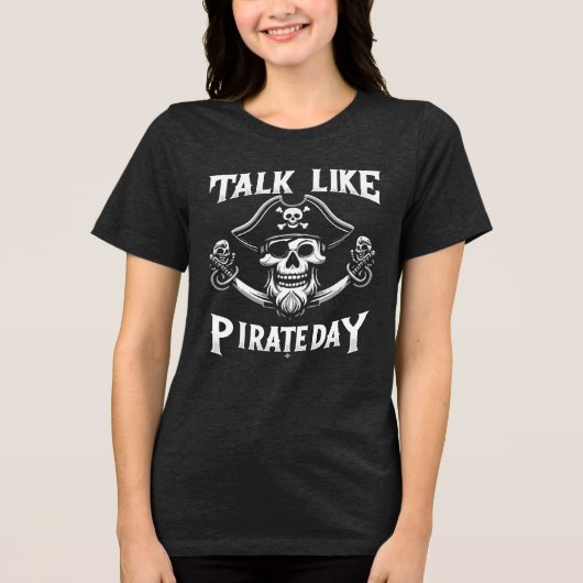 Praten als Pirate Day T Shirt Design (Voorkant)