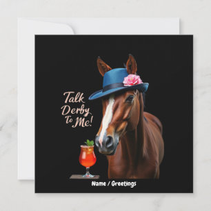Praten Derby To Me Grappig Racing Paard Quote Kaart
