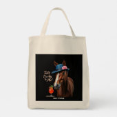 Praten Derby To Me Grappig Racing Paard Quote Tote Bag (Achterkant)