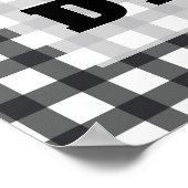 Praten Derby to Me Red Rose op Gingham Welkom Poster (Hoek)