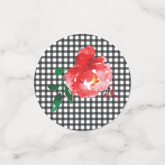 Praten Derby to Me Roos op Gingham Confetti (Kleine voorkant)