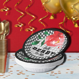 Praten Derby to Me Roos op Gingham Papieren Kommen