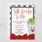 Praten Derby voor Rozen van Paarden met paardenrac Kaart (Voorkant)