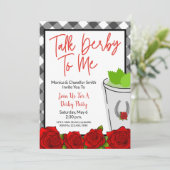 Praten Derby voor Rozen van Paarden met paardenrac Kaart (Staand voorkant)